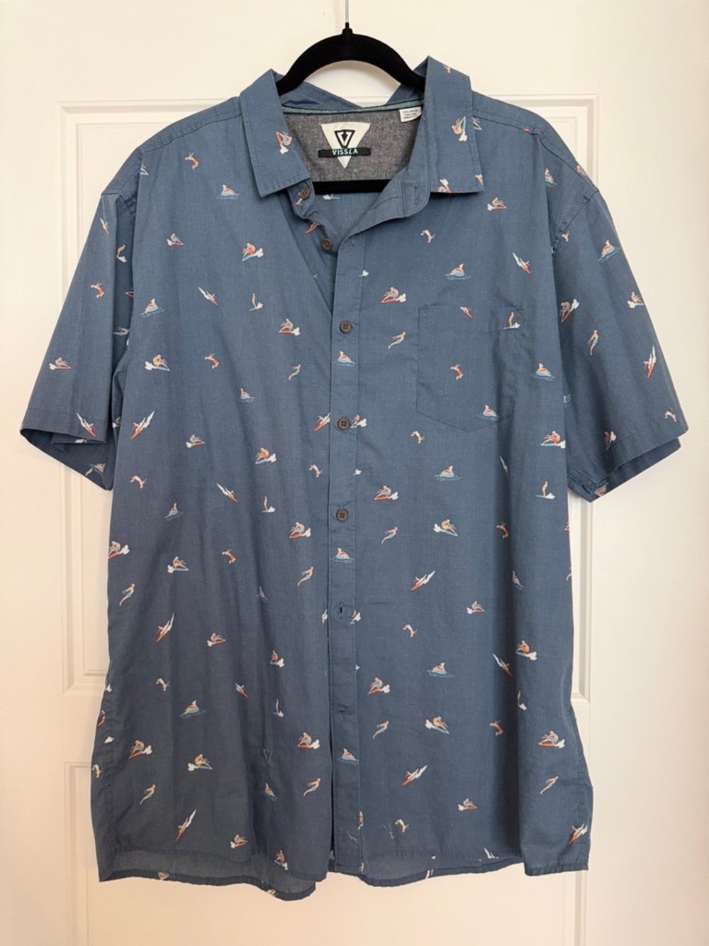 Vissla Men's Surf Short-Sleeve Button-Up Shirt